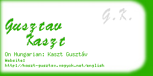 gusztav kaszt business card