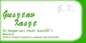 gusztav kaszt business card